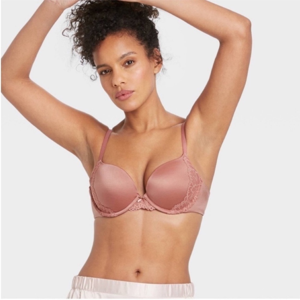 NEW Auden The Radiant Plunge Push Up Bra
34D Mauve